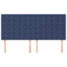 Cabeceira de cama 4 pcs tecido 90x5x78/88 cm azul 3