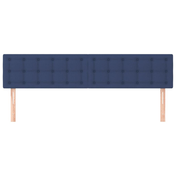 Cabeceira de cama 2 pcs tecido 90x5x78/88 cm azul M 3