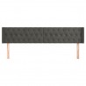 Cabeceira de cama c/ abas veludo 183x16x78/88cm cinzento-escuro 3