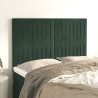 Cabeceira de cama 4 pcs veludo 72x5x78/88 cm verde-escuro 1