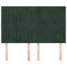 Cabeceros 4 unidades terciopelo verde oscuro 72x5x78/88 cm 3