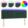Cabecero con LED de terciopelo gris oscuro 144x5x78/88 cm 2