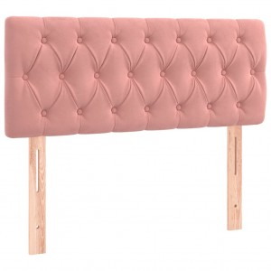 Cabeceira de cama veludo 90x7x78/88 cm rosa H