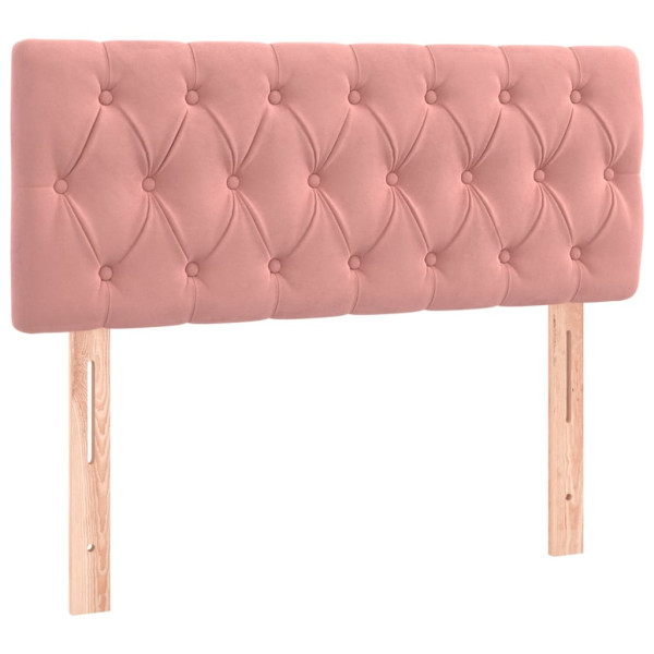 Cabeceira de cama veludo 90x7x78/88 cm rosa M 2