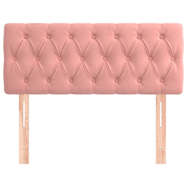 Cabeceira de cama veludo 90x7x78/88 cm rosa M 3