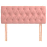 Cabecero de terciopelo rosa 90x7x78/88 cm 3