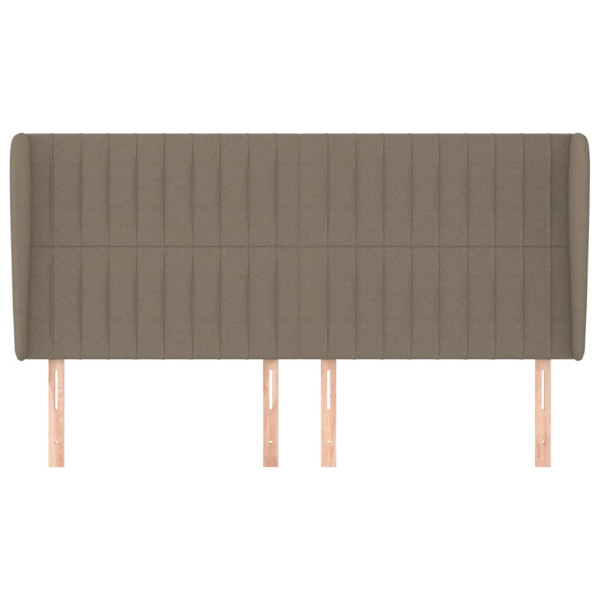 Cabeceira cama abas tecido 203x23x118/128 cm cinza-acastanhado M 3