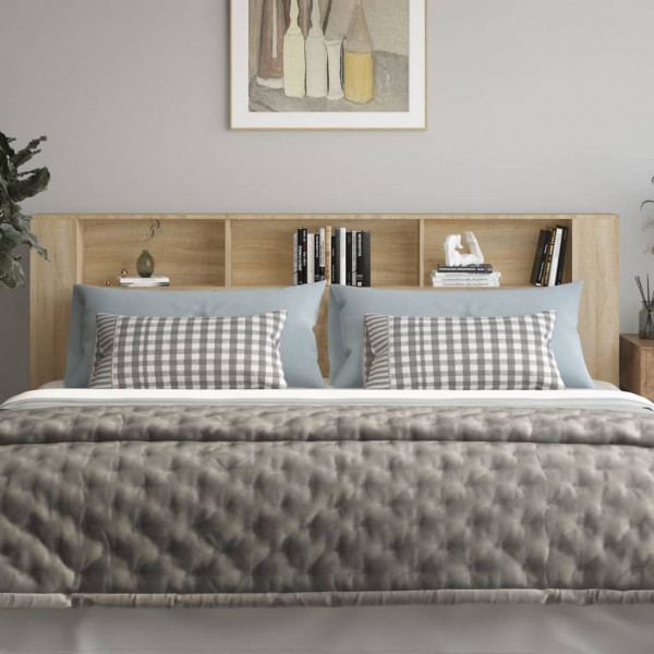 Mueble cabecero color roble Sonoma 220x18.5x104.5 cm M 3