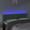Cabecero con LED de terciopelo gris oscuro 144x5x78/88 cm 3