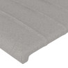 Cabecero con orejas de tela gris claro 183x16x118/128 cm 5