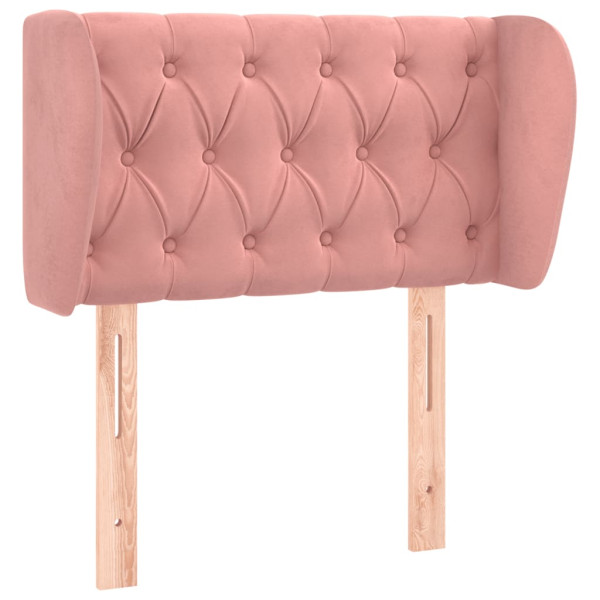 Cabecero de terciopelo rosa 83x23x78/88 cm M 2