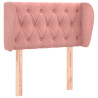 Cabecero de terciopelo rosa 83x23x78/88 cm 2