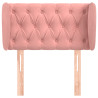 Cabecero de terciopelo rosa 83x23x78/88 cm 3