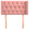 Cabecero de terciopelo rosa 83x16x78/88 cm 3
