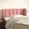 Cabecero de terciopelo rosa 93x23x78/88 cm 1