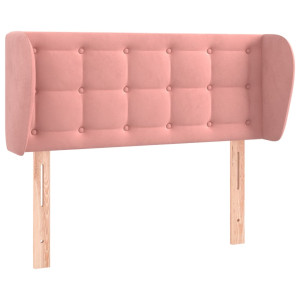 Cabecero de terciopelo rosa 93x23x78/88 cm H