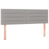 Cabeceros 2 unidades tela gris claro 72x5x78/88 cm 2