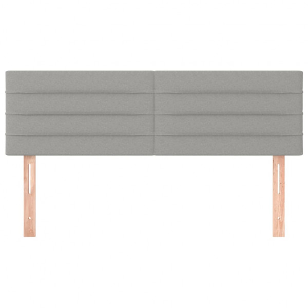Cabeceros 2 unidades tela gris claro 72x5x78/88 cm M 3
