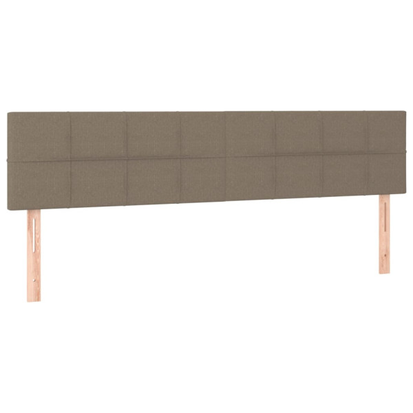 Cabeceira cama 2 pcs tecido 80x5x78/88 cm cinzento-acastanhado M 2