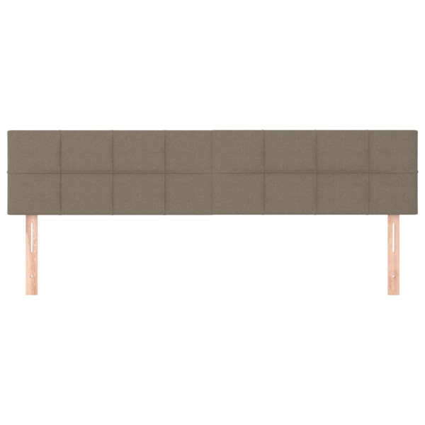 Cabeceros 2 unidades tela gris taupe 80x5x78/88 cm M 3