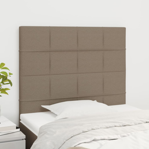 Cabeceros 2 unidades tela gris taupe 80x5x78/88 cm D