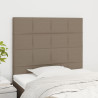 Cabeceira cama 2 pcs tecido 80x5x78/88 cm cinzento-acastanhado 1