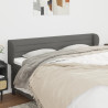 Cabecero de tela gris oscuro 183x23x78/88 cm 1