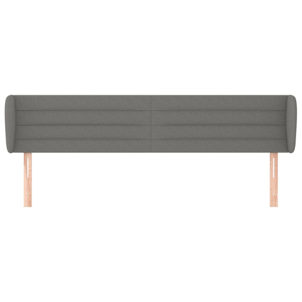 Cabecero de tela gris oscuro 183x23x78/88 cm M 3