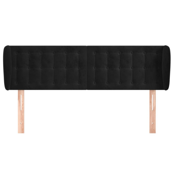 Cabecero de terciopelo negro 147x23x78/88 cm M 3
