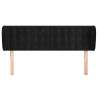 Cabeceira de cama c/ abas veludo 147x23x78/88 cm preto 3