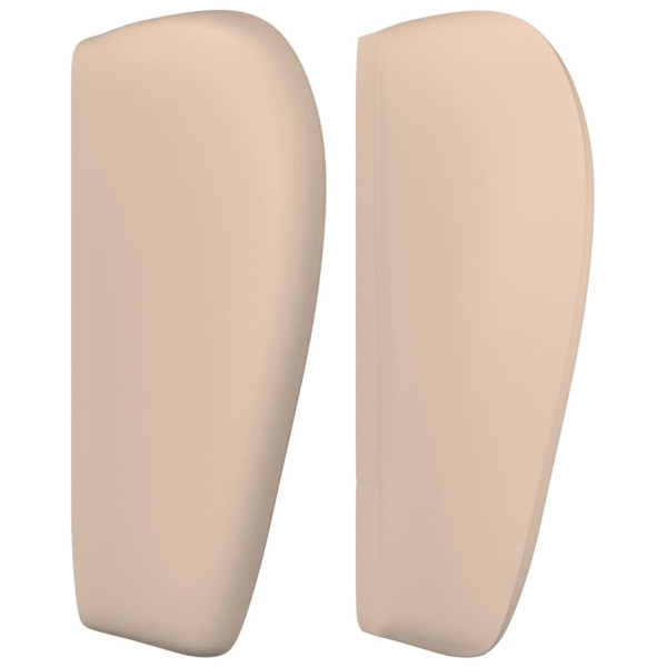 Cabeceira cama abas couro artificial 183x23x78/88 cm cappuccino M 4