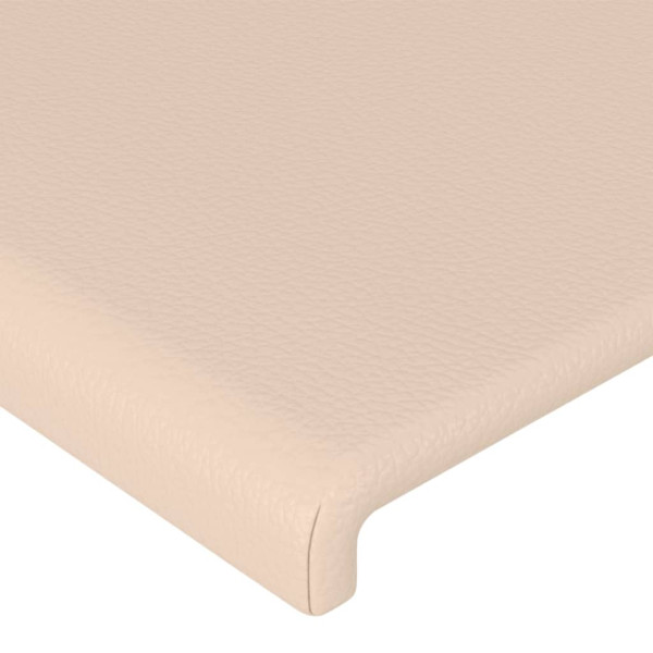 Cabecero de cuero sintético color capuchino 183x23x78/88 cm M 5