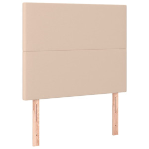 Cabeceros 2 unidades cuero sintético capuchino 90x5x78/88 cm H