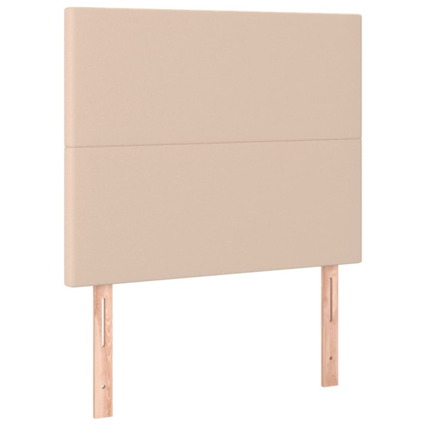 Cabeceros 2 unidades cuero sintético capuchino 90x5x78/88 cm M 2