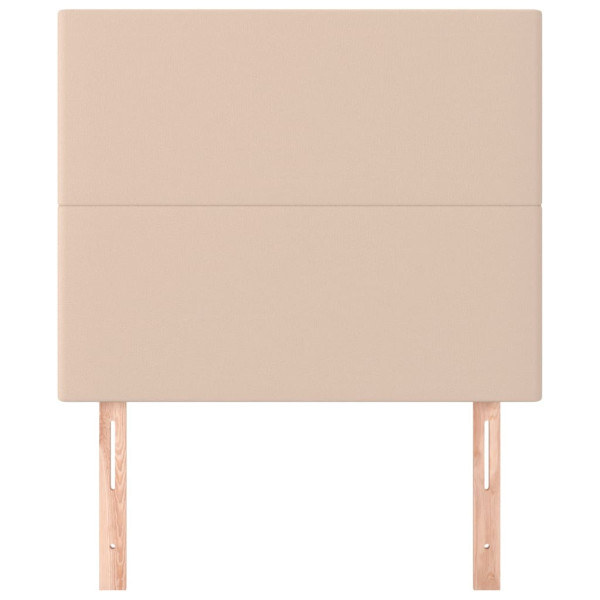 Cabeceros 2 unidades cuero sintético capuchino 90x5x78/88 cm M 3