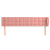Cabeceira de cama c/ abas veludo 163x23x78/88 cm rosa 3