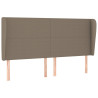 Cabeceira cama abas tecido 163x23x118/128 cm cinza-acastanhado 2