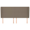 Cabeceira cama abas tecido 163x23x118/128 cm cinza-acastanhado 3