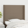 Cabeceira cama c/ abas tecido 83x16x118/128cm cinza-acastanhado 1