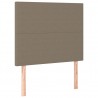 Cabeceira cama c/ LED tecido 80x5x118/128 cm cinza-acastanhado 4