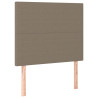 Cabecero con luces LED tela gris taupe 80x5x118/128 cm 4
