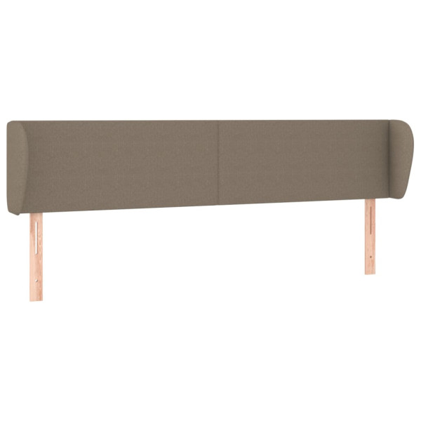 Cabecero de tela gris taupe 163x23x78/88 cm M 2