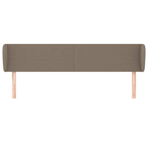 Cabecero de tela gris taupe 163x23x78/88 cm M 3