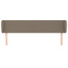Cabecero de tela gris taupe 163x23x78/88 cm 3