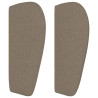 Cabecero de tela gris taupe 163x23x78/88 cm 4