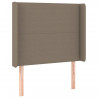 Cabecero con LED de tela gris taupe 83x16x118/128 cm 3