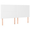 Cabeceros 4 unidades de cuero sintético blanco 90x5x78/88 cm 2