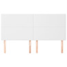 Cabeceira de cama 4 pcs couro artificial 90x5x78/88 cm branco 3