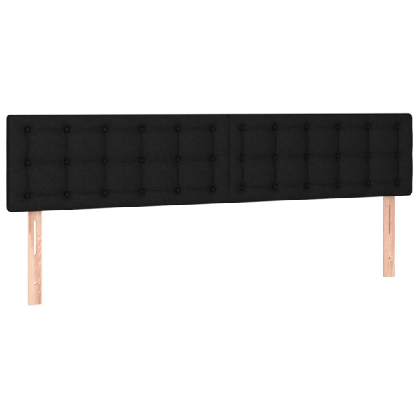 Cabeceira de cama 2 pcs tecido 90x5x78/88 cm preto M 2