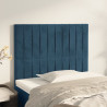 Cabeceros 2 unidades de terciopelo azul oscuro 90x5x78/88 cm 1